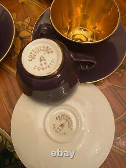 VTG 18 cups 18 Saucers Royal Copenhagen Aluminia Faience Confetti Coffee Set