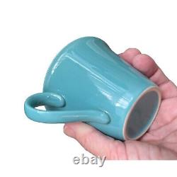 VTG 9 Salem North Star Atomic Starburst Cup & Saucer Coffee Turquoise Tea Set