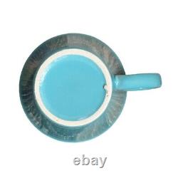 VTG 9 Salem North Star Atomic Starburst Cup & Saucer Coffee Turquoise Tea Set