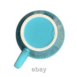 VTG 9 Salem North Star Atomic Starburst Cup & Saucer Coffee Turquoise Tea Set