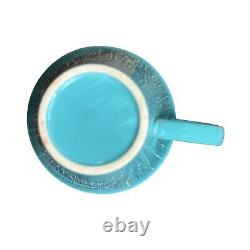 VTG 9 Salem North Star Atomic Starburst Cup & Saucer Coffee Turquoise Tea Set