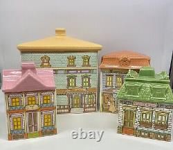 VTG Avon Townhouse Canister Set Tea Room Coffee House Confectionery Sweet Shoppe