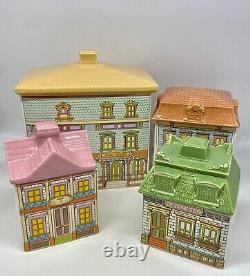 VTG Avon Townhouse Canister Set Tea Room Coffee House Confectionery Sweet Shoppe