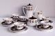 Vtg Coffee / Tea Set, Demitasse Cups And Saucers Coffee Service For 6