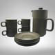 Vtg Mcm Denby Camelot Coffee Set England 10 Pc Olive Green Pot Cups Saucers