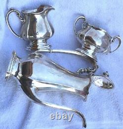 Very Nice Vintage Sterling Silver Frank M. Whiting Co. 3 Piece Coffee & Tea Set