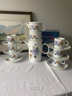 Very Rare Vintage 1950s Richard Ginori Colonna Floral Stacking Coffee Set In VGC