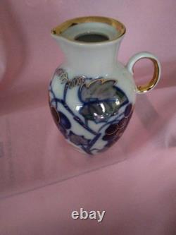 Very Rare Vintage Cobalt Blue Porcelain Russian Coffee Set