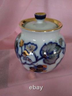 Very Rare Vintage Cobalt Blue Porcelain Russian Coffee Set