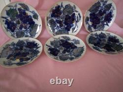 Very Rare Vintage Cobalt Blue Porcelain Russian Coffee Set
