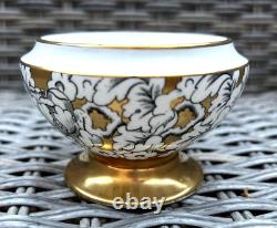 Victoria Cartwright & Edwards Vintage Coffee Set in Peony Design, Gold Black
