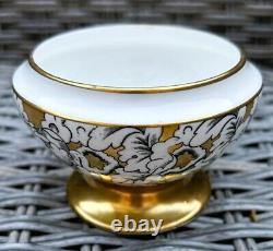 Victoria Cartwright & Edwards Vintage Coffee Set in Peony Design, Gold Black