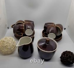 Villeroy and Boch vintage coffee or tea set cups, milk pitcher, sugar vase