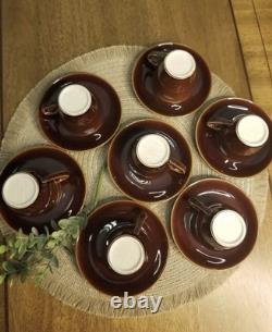 Villeroy and Boch vintage coffee or tea set cups, milk pitcher, sugar vase