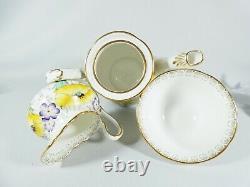 Vintage 11pc New Chelsea Staffs Gloria Coffee Set Pot Cup Saucer England Tea