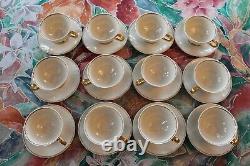 Vintage 12 cups 12 Saucer Beige Arabia Finland Porcelain Coffee Set