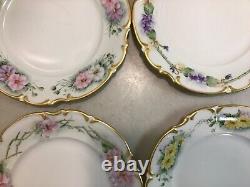 Vintage 12pc Hutschenreuther Gelb Handpainted Cups Saucers Dessert Plates MMB56