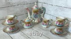 Vintage 13 Piece Coffee/Tea Set Victorian Repro RS Prussia MSRP $341.89