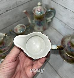 Vintage 13 Piece Coffee/Tea Set Victorian Repro RS Prussia MSRP $341.89