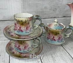 Vintage 13 Piece Coffee/Tea Set Victorian Repro RS Prussia MSRP $341.89