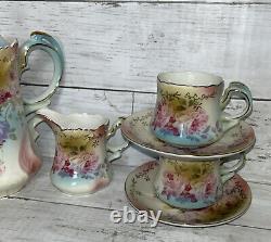 Vintage 13 Piece Coffee/Tea Set Victorian Repro RS Prussia MSRP $341.89