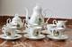 Vintage 15pc Porcelian Tea Set 70s Rococo Boho Coffee Tea Set Shabby Chic Style