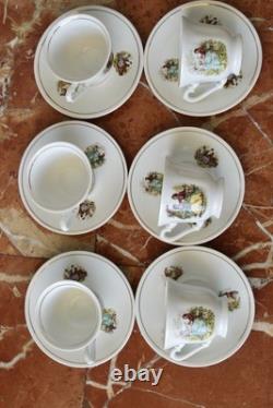 Vintage 15pc Porcelian Tea Set 70s Rococo Boho Coffee Tea Set Shabby Chic Style