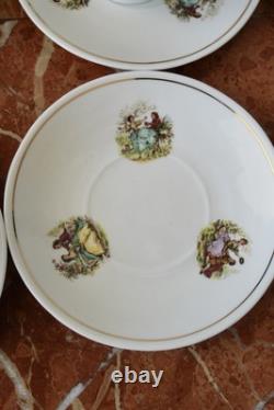 Vintage 15pc Porcelian Tea Set 70s Rococo Boho Coffee Tea Set Shabby Chic Style