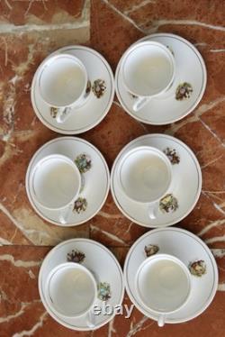 Vintage 15pc Porcelian Tea Set 70s Rococo Boho Coffee Tea Set Shabby Chic Style