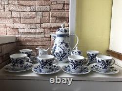 Vintage 17pcs Seltmann Weiden Bavaria W Germany Blue Onion Coffee Set for Six