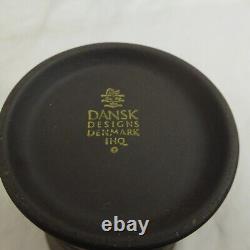 Vintage 18 Piece Dansk Flamestone Brown Coffee Pot Creamer & Cup & Saucer Set