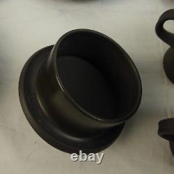 Vintage 18 Piece Dansk Flamestone Brown Coffee Pot Creamer & Cup & Saucer Set