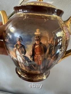 Vintage 1930 Carlsbad Fine Porcelain CzechSlovakia NAPOLEON Scenes Coffee Set