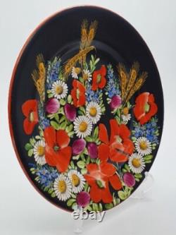 Vintage 1930's Chodovia Slovakian Coffee Set Floral Black Pot Cups Porcelain