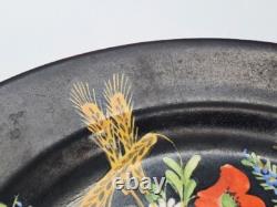 Vintage 1930's Chodovia Slovakian Coffee Set Floral Black Pot Cups Porcelain