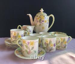Vintage 1940 Royal Doulton Coffee Set April V2000 Complete Bone China