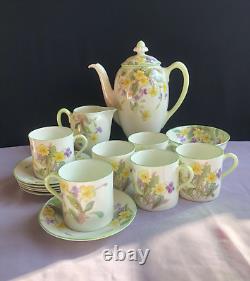 Vintage 1940 Royal Doulton Coffee Set April V2000 Complete Bone China