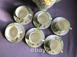 Vintage 1940 Royal Doulton Coffee Set April V2000 Complete Bone China