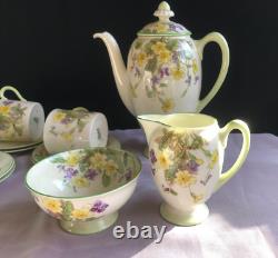 Vintage 1940 Royal Doulton Coffee Set April V2000 Complete Bone China
