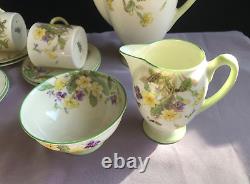 Vintage 1940 Royal Doulton Coffee Set April V2000 Complete Bone China