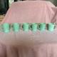 Vintage 1950's Fire King Jadeite D Handle Coffee Mugs Set Of 6