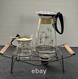 Vintage 1950's Pyrex Atomic Starburst Coffee Serving Set