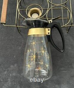 Vintage 1950's Pyrex Atomic Starburst Coffee Serving Set