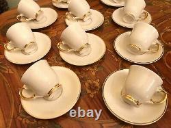 Vintage 1960s. 10 cups 10 saucers Arabia Finland Porcelain Coffee Tea Set