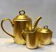 Vintage 1960s Gold Incrusted Coffee Tea Set Dessert Set Pot Creamer Shugar Bowl