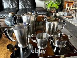 Vintage 1960s Gense Of Sweden Stainless Steel Modernist Coffee And Tea Service