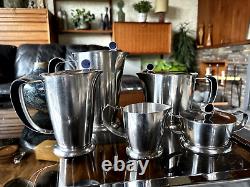 Vintage 1960s Gense Of Sweden Stainless Steel Modernist Coffee And Tea Service