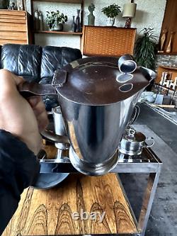 Vintage 1960s Gense Of Sweden Stainless Steel Modernist Coffee And Tea Service