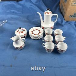Vintage 1960s Hungarian Coffee Set, Hollohaza 15 Piece Set Tea