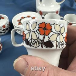 Vintage 1960s Hungarian Coffee Set, Hollohaza 15 Piece Set Tea
